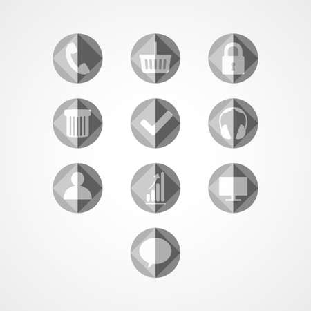 set concept web iconのイラスト素材