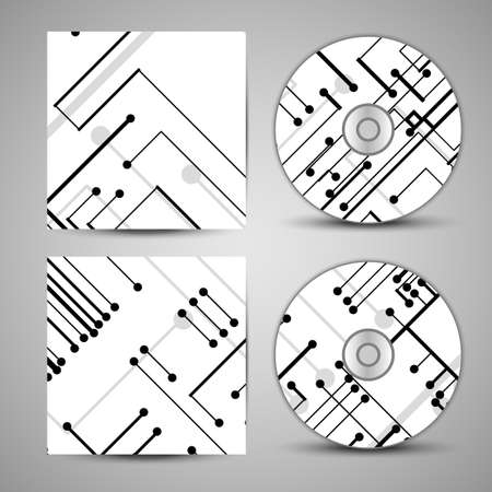 Vector cd cover  set for your designのイラスト素材