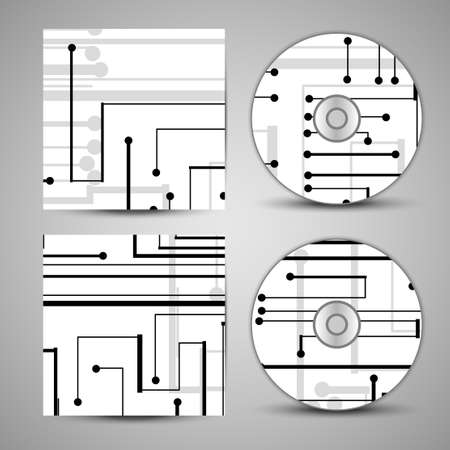 Vector cd cover  set for your designのイラスト素材