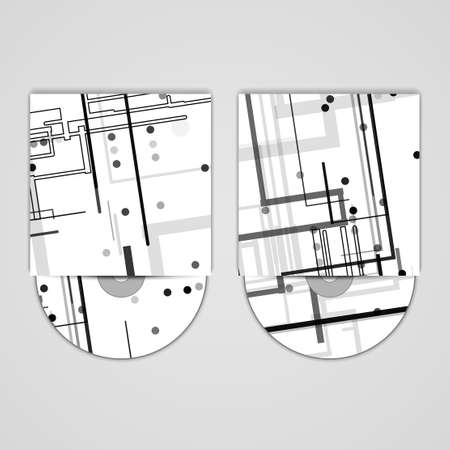 Vector cd cover  set for your designのイラスト素材