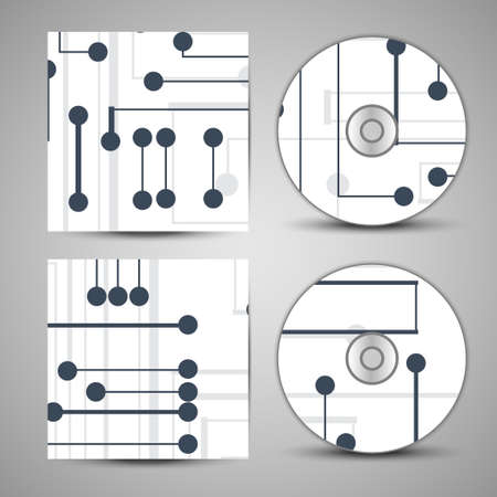 Vector cd cover  set for your designのイラスト素材