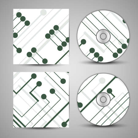 Vector cd cover  set for your designのイラスト素材
