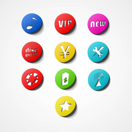 set concept web iconのイラスト素材