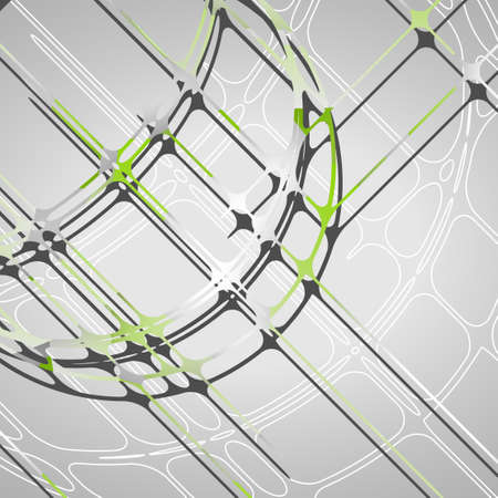 Abstract circles background, futuristic dynamic illustration.のイラスト素材