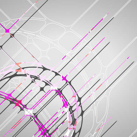Abstract circles background, futuristic dynamic illustration.のイラスト素材