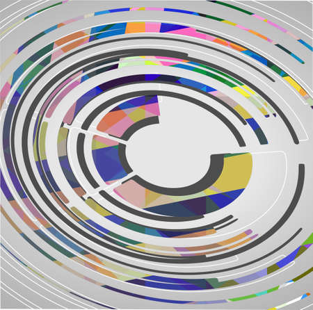 Abstract technology circles background, dynamic illustration.のイラスト素材