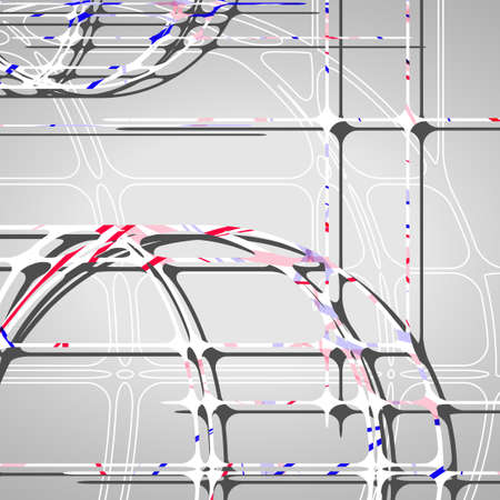 Abstract circles background, futuristic dynamic illustration.のイラスト素材