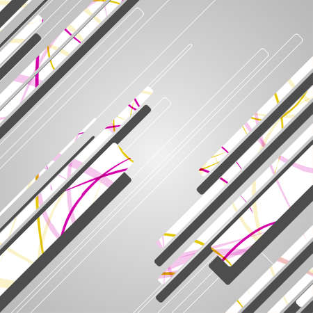 Abstract futuristic geometric shapes, dynamic illustration.のイラスト素材