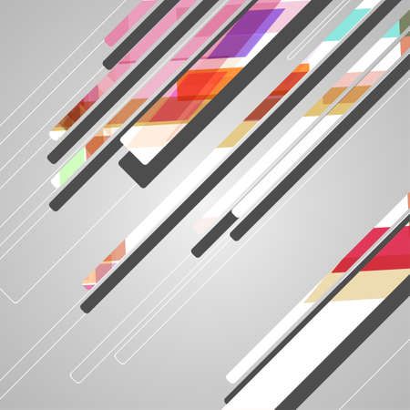 Abstract futuristic geometric shapes, dynamic illustration.のイラスト素材