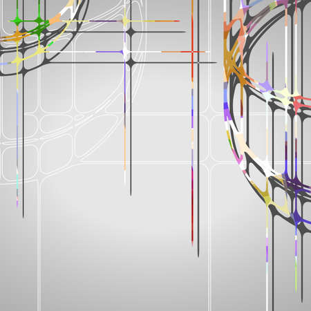 Abstract circles background, futuristic dynamic illustration.のイラスト素材