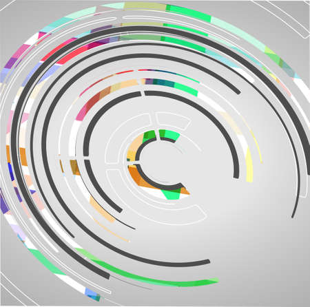 Abstract technology circles background, dynamic illustration.のイラスト素材