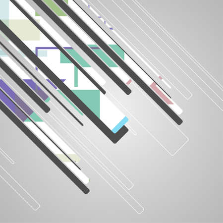 Abstract futuristic geometric shapes, dynamic illustration.のイラスト素材