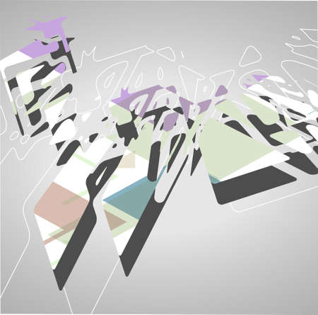 Futuristic background, geometric technology style illustration.のイラスト素材