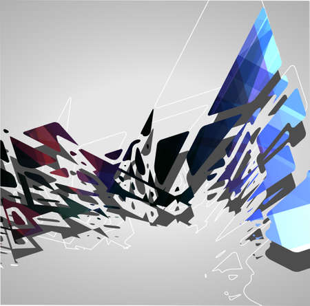 Futuristic background, geometric technology style illustration.のイラスト素材