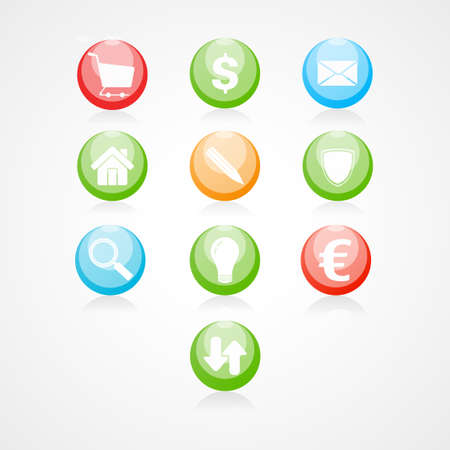 set business web iconのイラスト素材