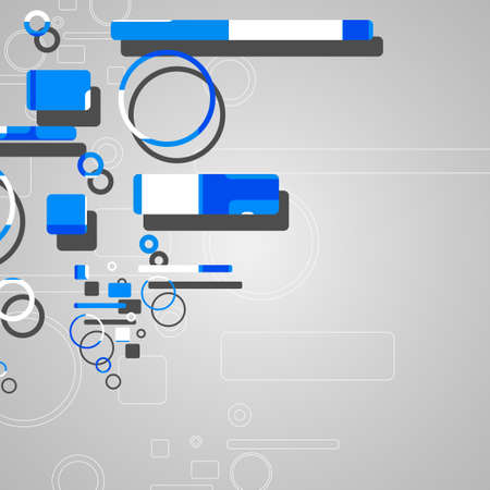 Colorful abstract circles background, dynamic illustration.のイラスト素材