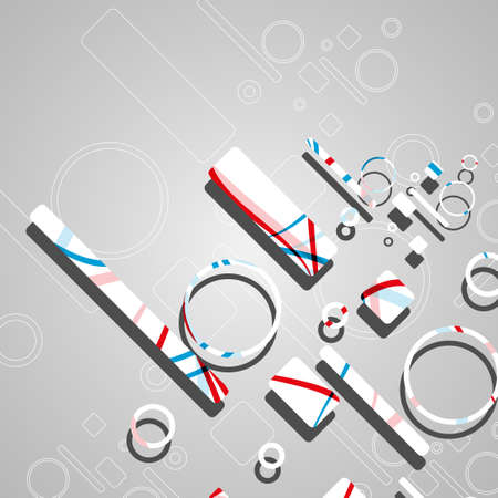 Colorful abstract circles background, dynamic illustration.のイラスト素材