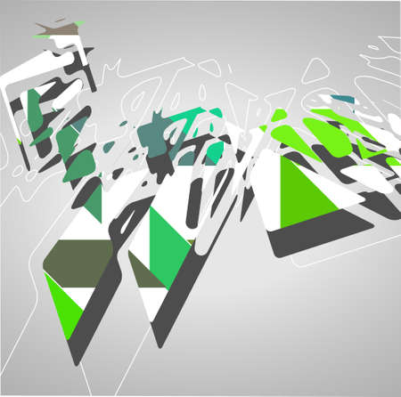 Futuristic background, geometric technology style illustration.のイラスト素材