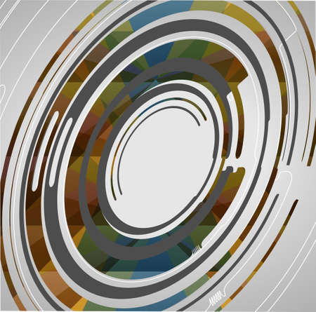 Abstract technology circles background, dynamic illustration.のイラスト素材