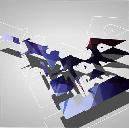 Futuristic background, geometric illustration.のイラスト素材