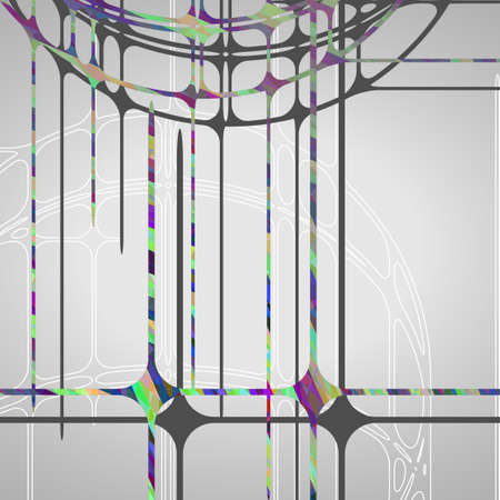 Abstract circles background futuristic dynamic illustration.のイラスト素材