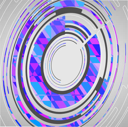 Abstract technology circles background dynamic illustration.のイラスト素材