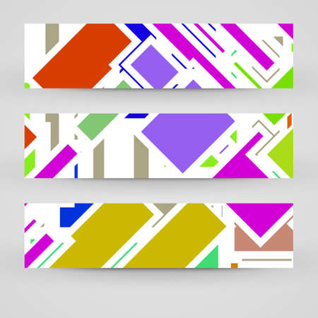 Vector banner set for your design, vintage abstract Illustration.のイラスト素材