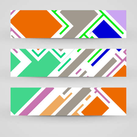 Vector banner set for your design, vintage abstract Illustration.のイラスト素材