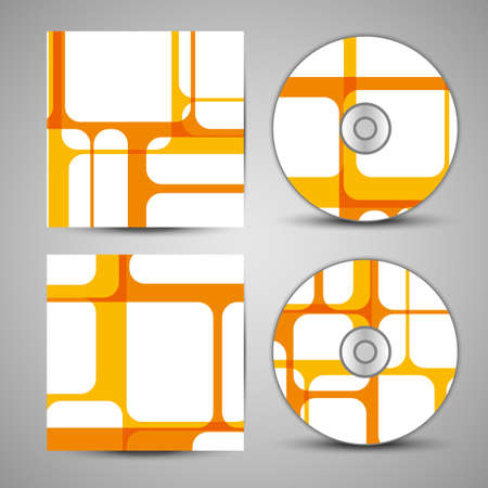 Vector cd cover  set for your design, abstract Illustration.のイラスト素材