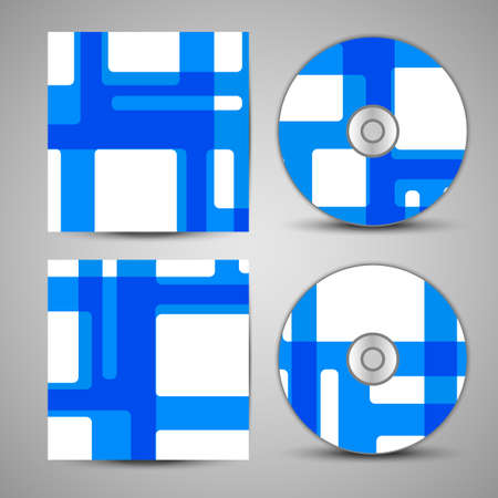 Vector cd cover  set for your design, abstract Illustration.のイラスト素材