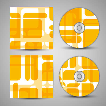 Vector cd cover  set for your design, abstract Illustration.のイラスト素材