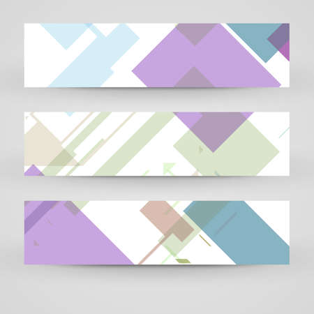 Vector banner set for your design, vintage abstract Illustration.のイラスト素材