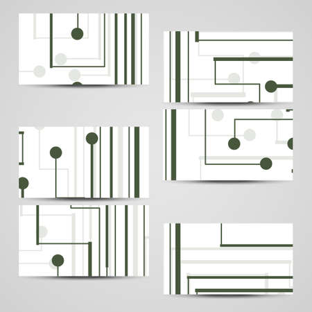 Vector business-card  set for your design, circuit board Illustration.のイラスト素材