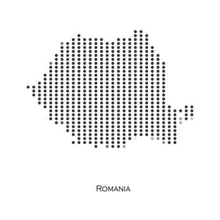 Dotted map of Romania  for your designのイラスト素材
