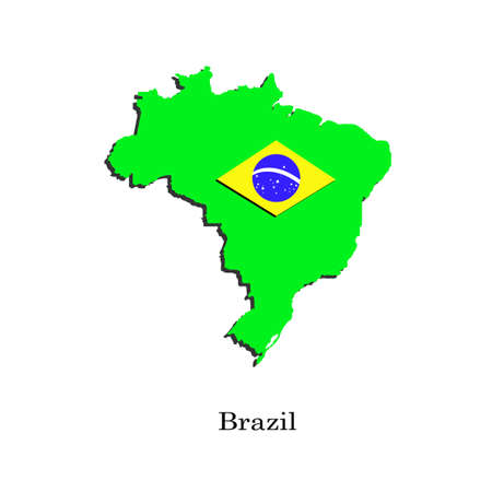 Map of Brazil for your designのイラスト素材