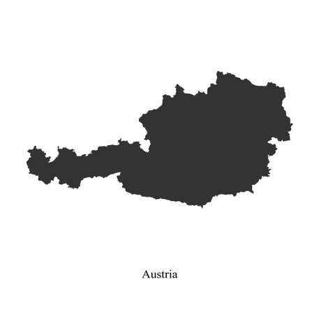 Black map of Austria for your designのイラスト素材