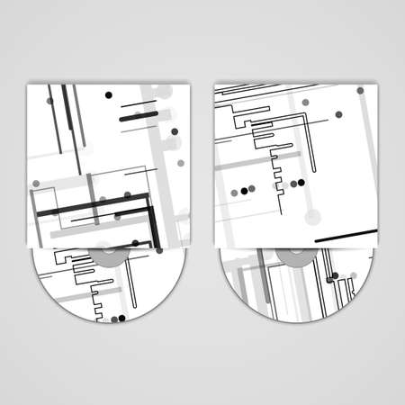 Vector cd cover  set for your designのイラスト素材