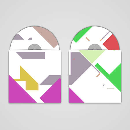 Vector cd cover  set for your designのイラスト素材