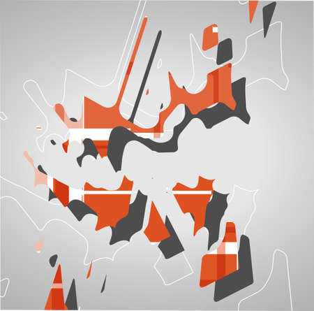 Futuristic background geometric technology style illustration.のイラスト素材