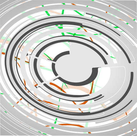 Abstract technology circles background dynamic illustration.のイラスト素材