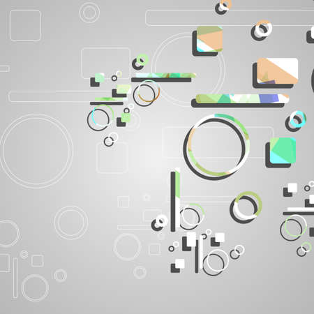 Colorful abstract circles background dynamic illustration.のイラスト素材