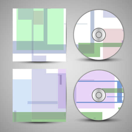 Vector cd cover  set for your designのイラスト素材