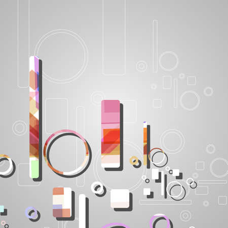 Colorful abstract circles background, dynamic illustration.のイラスト素材