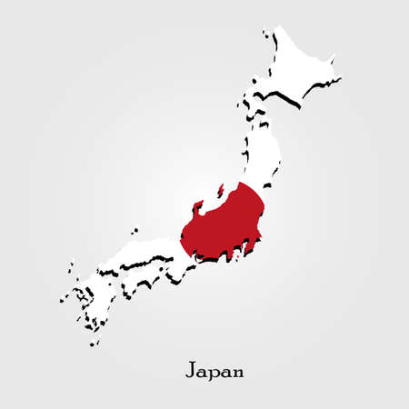 Map of Japan for your design, concept Illustration.のイラスト素材