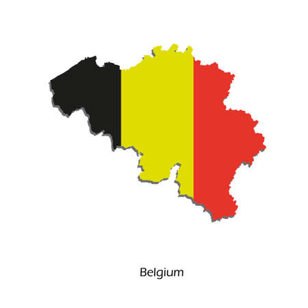 Map of Belgium for your design, concept Illustration.のイラスト素材