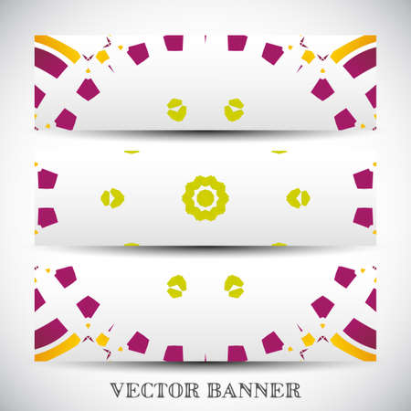 Set of abstract vector banners, colorful art Illustrationのイラスト素材