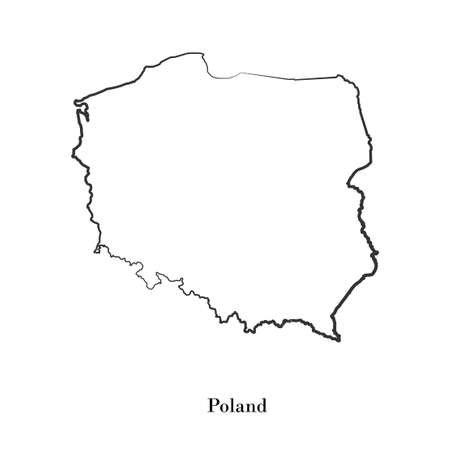 Map of Poland for your design, concept Illustration.のイラスト素材