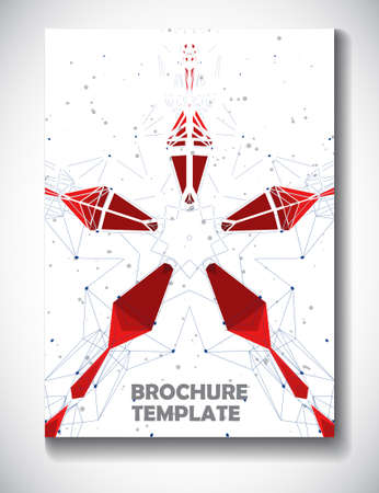 Abstract technology brochure template, art Illustrationのイラスト素材