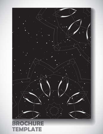 Abstract dark brochure template, art Illustrationのイラスト素材