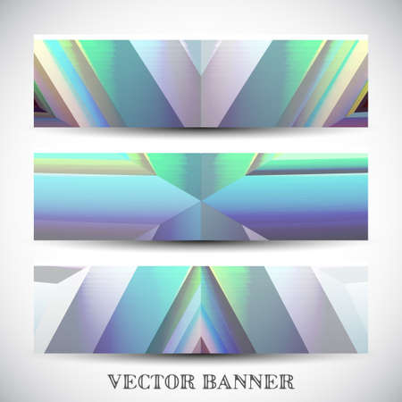 Set of abstract banners, colorful art Illustrationのイラスト素材